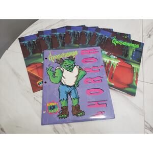 7 Vintage Goosebumps Folders R.L Stine Curly Monster Blood Horror 90's Deadstock